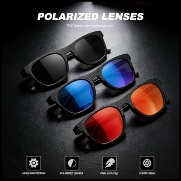 Polarized Sunglasses, Lightweight UV Protection, Plastic Frame main image 6